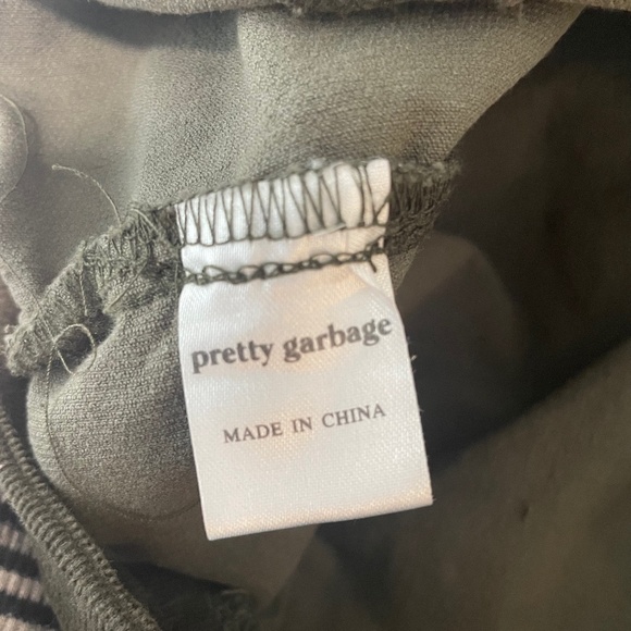 Pretty Garbage, women pants, M (size 2), dark green, flare - Picture 4 of 5